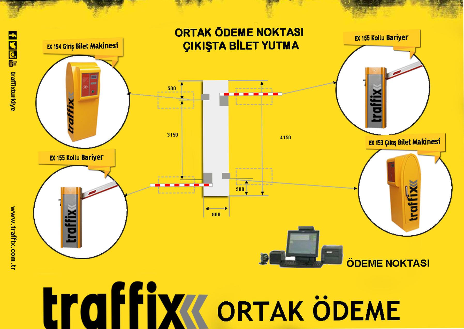 Tek Katlı Çıkış Termal Bilet Makinesi